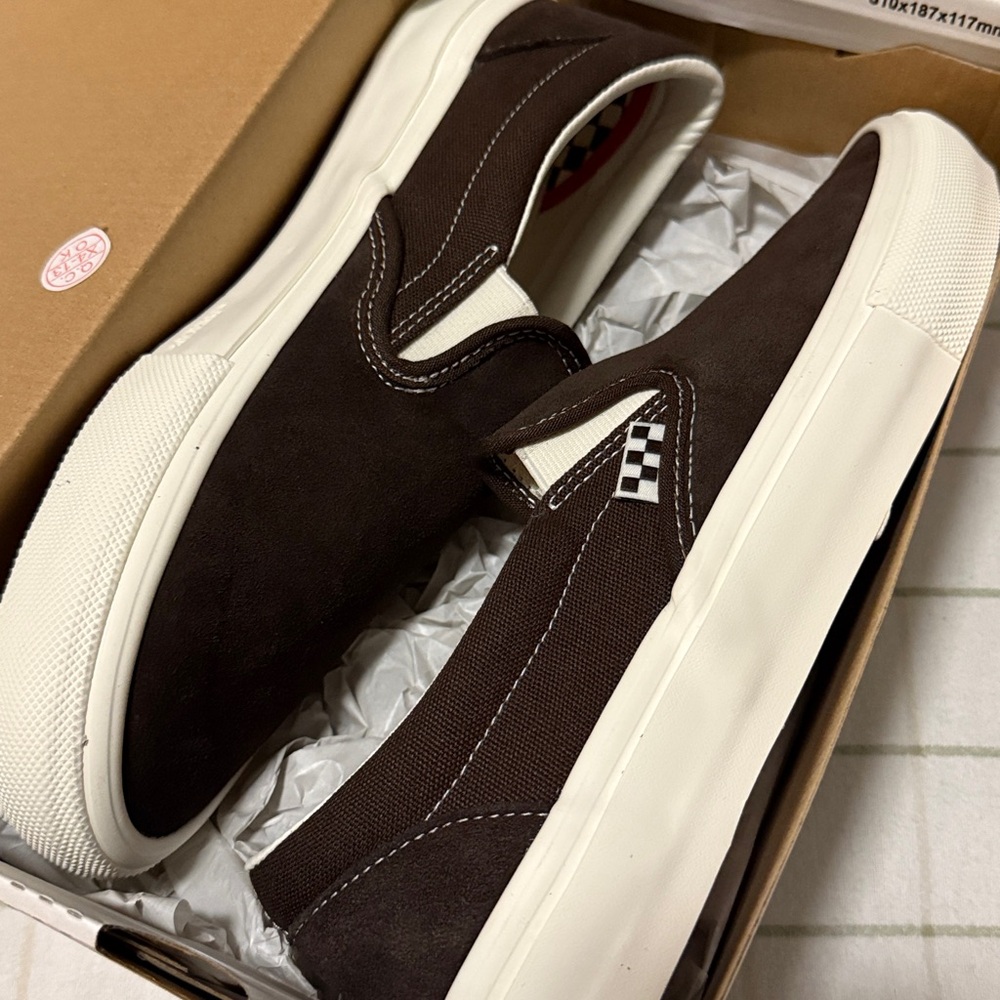 Vans Skate Slip On - Chocolate Brown NEW